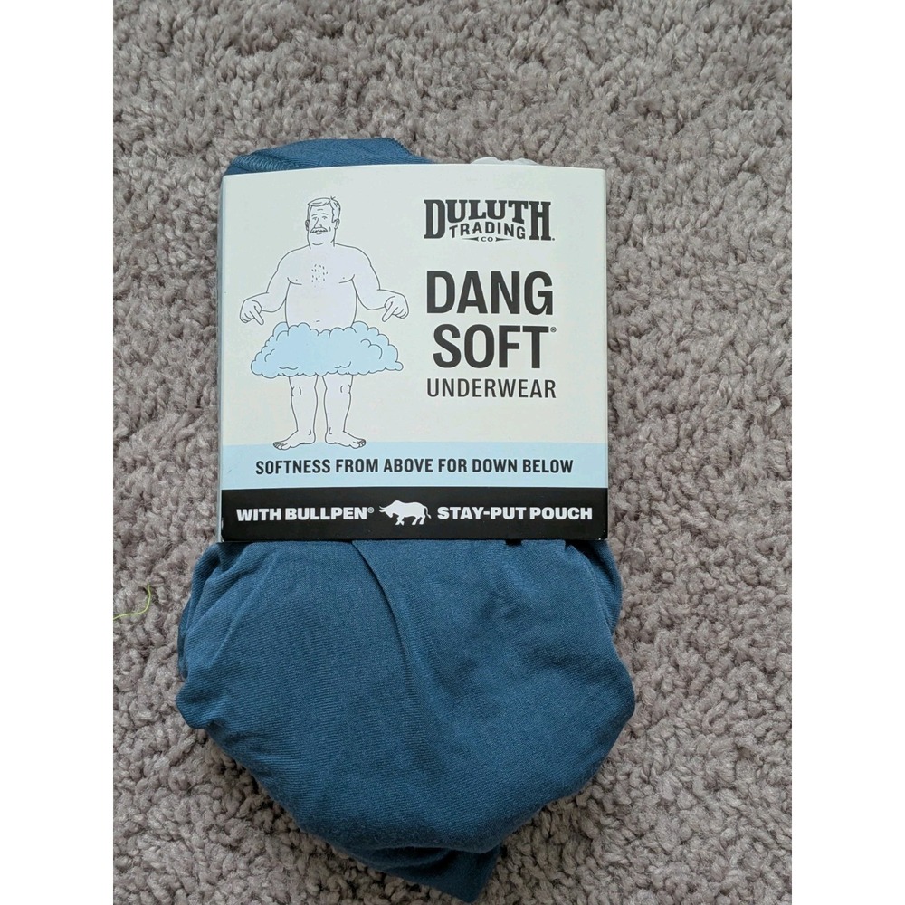 Duluth Trading Men's Dang Soft Bullpen Boxer Briefs Blue Spruce Medium NWT 60838